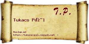 Tukacs Pál névjegykártya